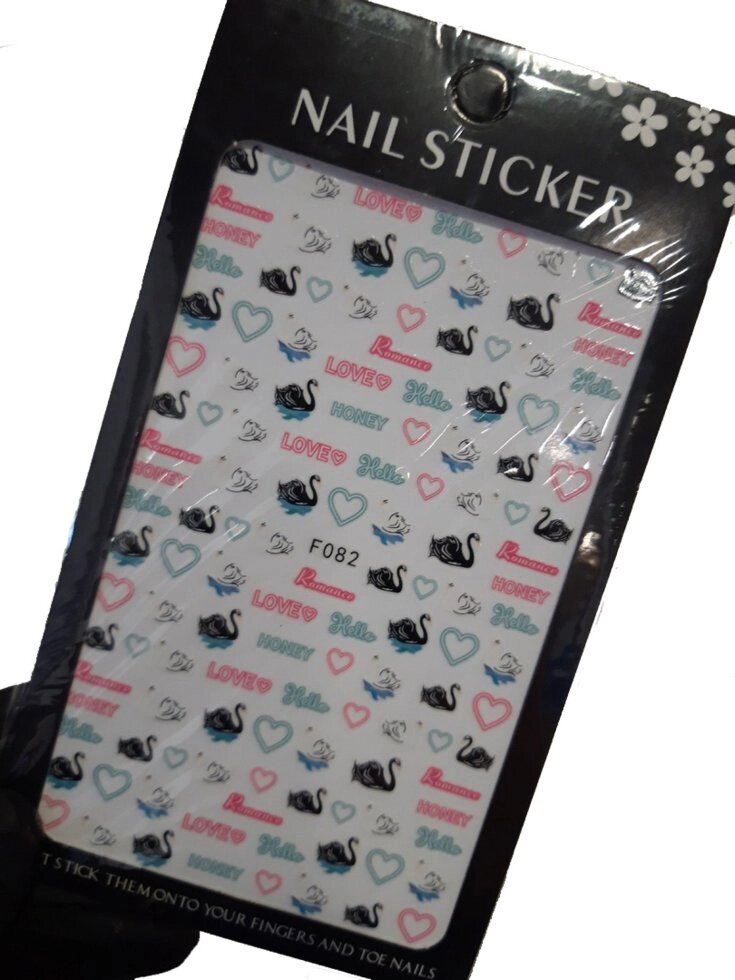 Наклейки для дизайна на клейкой основе Nail Sticker F082 от компании Интернет-магазин BeautyShops - фото 1
