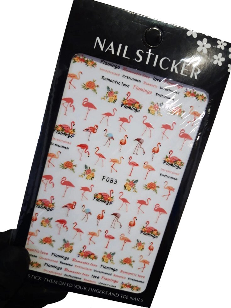Наклейки для дизайна на клейкой основе Nail Sticker F083 от компании Интернет-магазин BeautyShops - фото 1