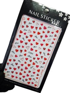 Наклейки для дизайна на клейкой основе Nail Sticker F084