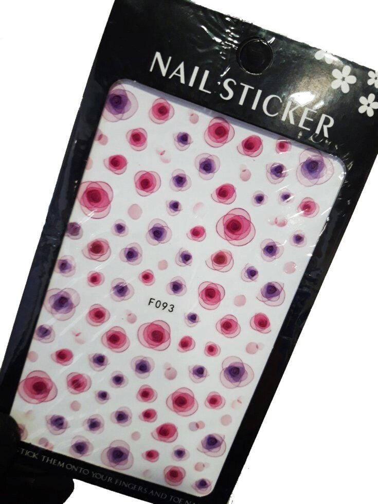 Наклейки для дизайна на клейкой основе Nail Sticker F093 от компании Интернет-магазин BeautyShops - фото 1