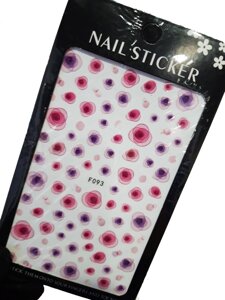 Наклейки для дизайна на клейкой основе Nail Sticker F093