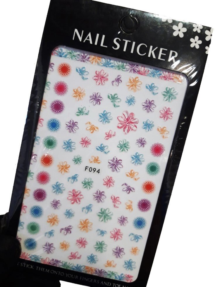 Наклейки для дизайна на клейкой основе Nail Sticker F094 от компании Интернет-магазин BeautyShops - фото 1