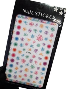 Наклейки для дизайна на клейкой основе Nail Sticker F094