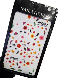 Наклейки для дизайна на клейкой основе Nail Sticker F095