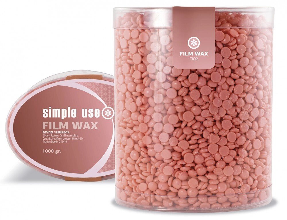 Воск для депиляции пленочный в гранулах Simple Use Beauty Розовый TiO2 1000гр - скидка