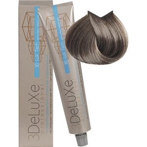 Крем-краска для волос 3DeLuXe Professional 8.1 Светлый блондин пепельный 100мл