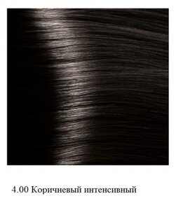 Крем-краска для волос Kapous Hyaluronic 4.00 Коричневый интенсивный