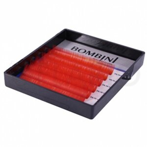 Ресницы для наращивания цветные Bombini Holi Красные 0,10 C Mix 8-13мм 6полос
