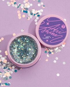 Гель для дизайна AdriCoco Adri Shine 5мл 05 Голографический голубой