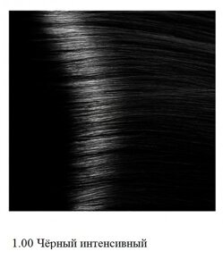 Крем-краска для волос Kapous Hyaluronic 1.00 Чёрный интенсивный