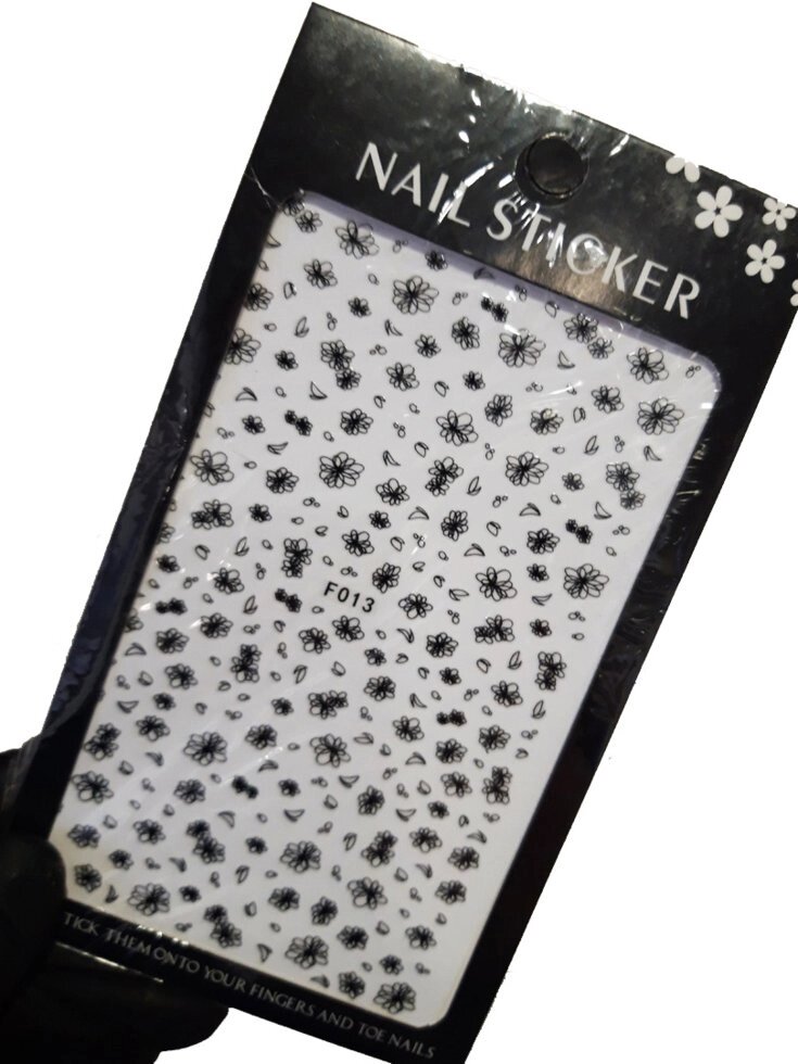 Наклейки для дизайна на клейкой основе Nail Sticker F013 - розница