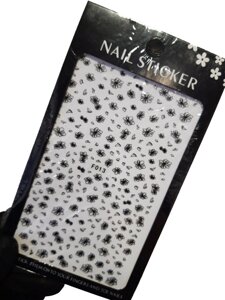 Наклейки для дизайна на клейкой основе Nail Sticker F013