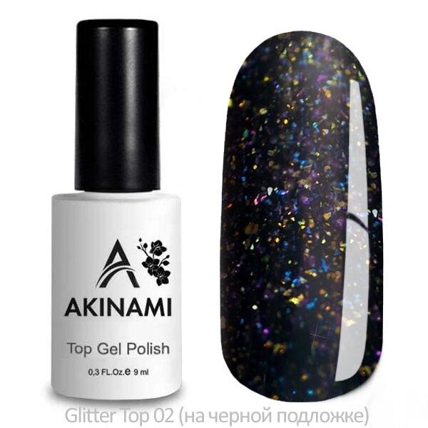 Топ с блёстками Akinami Glitter Top 2 без липкого слоя 9мл от компании Интернет-магазин BeautyShops - фото 1