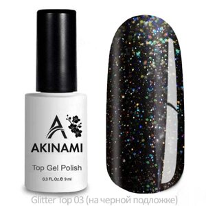 Топ с блёстками Akinami Glitter Top 3 без липкого слоя 9мл