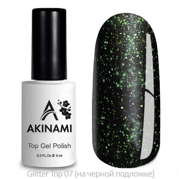 Топ с блёстками Akinami Glitter Top 7 без липкого слоя 9мл от компании Интернет-магазин BeautyShops - фото 1