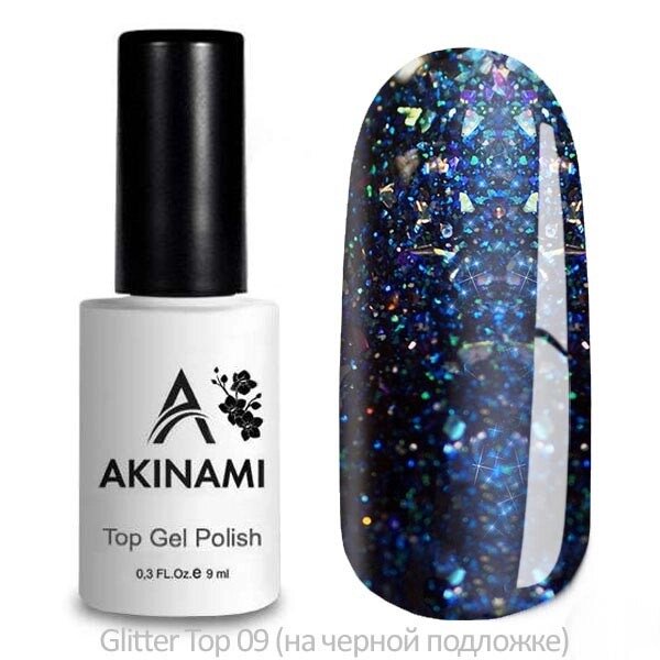 Топ с блёстками Akinami Glitter Top 9 без липкого слоя 9мл от компании Интернет-магазин BeautyShops - фото 1