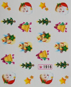 Водная наклейка слайдер-дизайн Новогодняя 1916