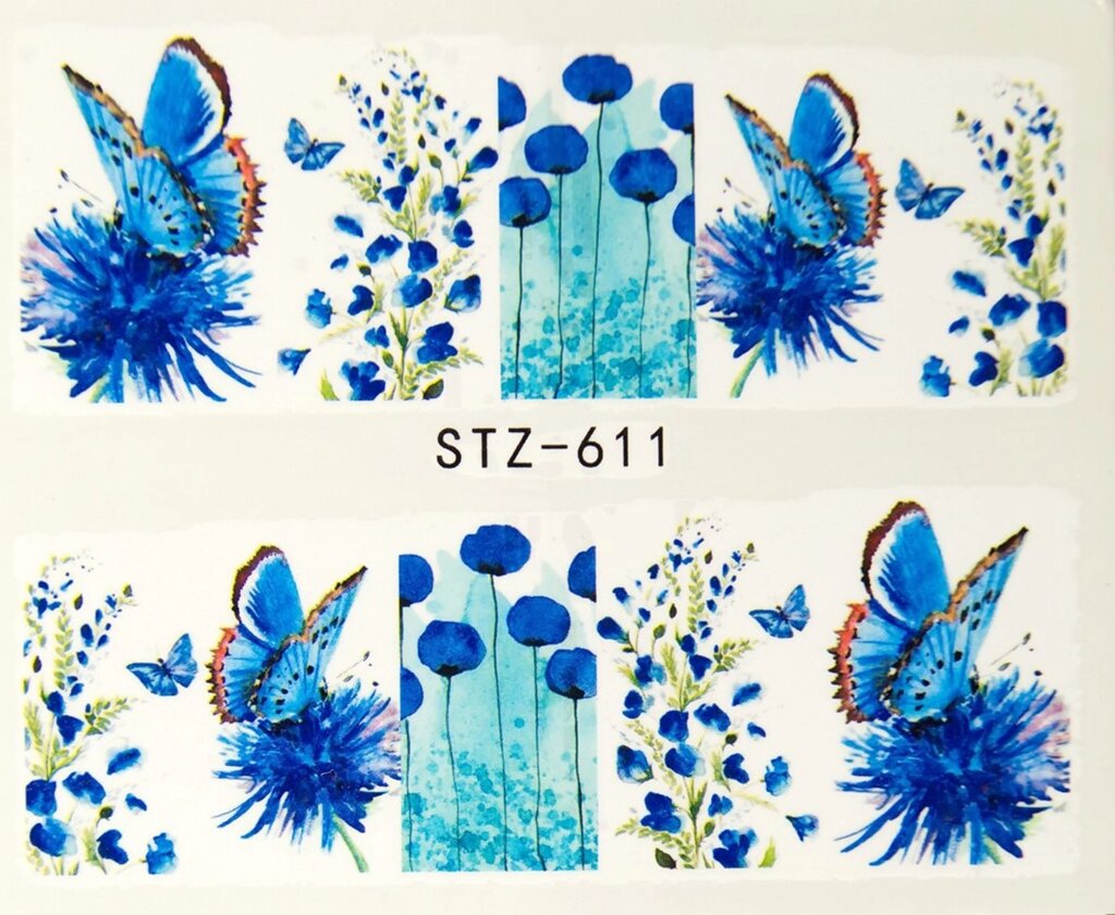 Водная наклейка слайдер-дизайн STZ-611 от компании Интернет-магазин BeautyShops - фото 1
