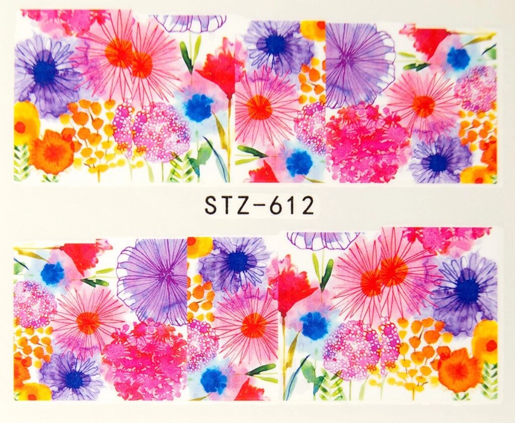 Водная наклейка слайдер-дизайн STZ-612 от компании Интернет-магазин BeautyShops - фото 1