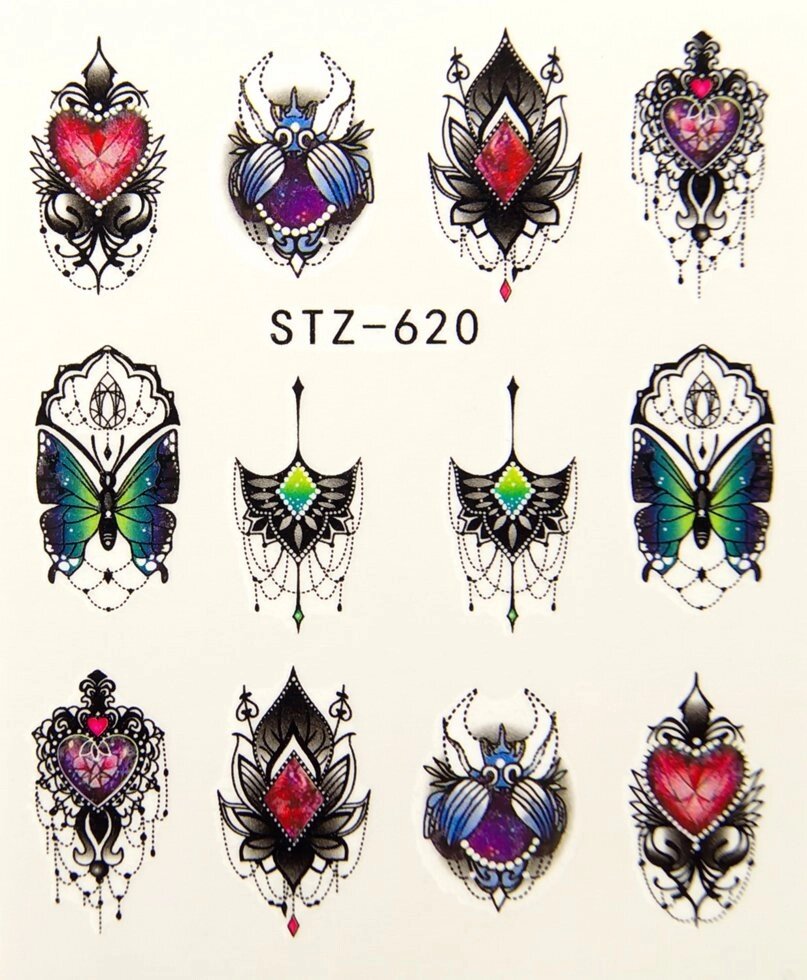 Водная наклейка слайдер-дизайн STZ-620 от компании Интернет-магазин BeautyShops - фото 1