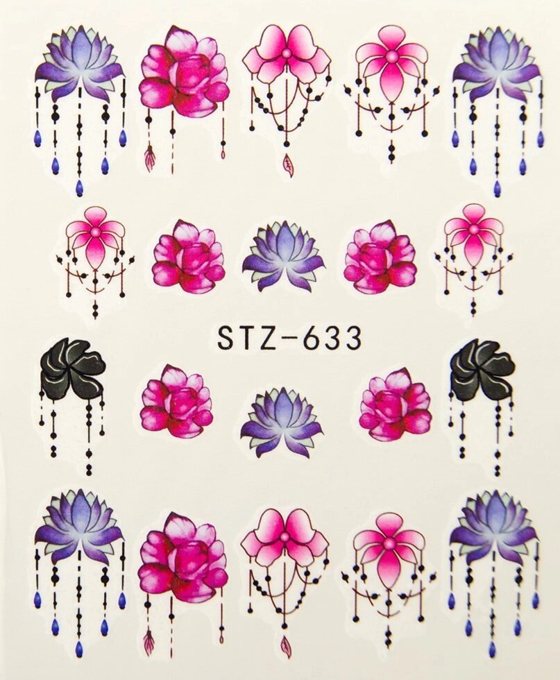 Водная наклейка слайдер-дизайн STZ-633 от компании Интернет-магазин BeautyShops - фото 1
