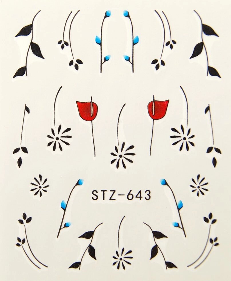 Водная наклейка слайдер-дизайн STZ-643 от компании Интернет-магазин BeautyShops - фото 1