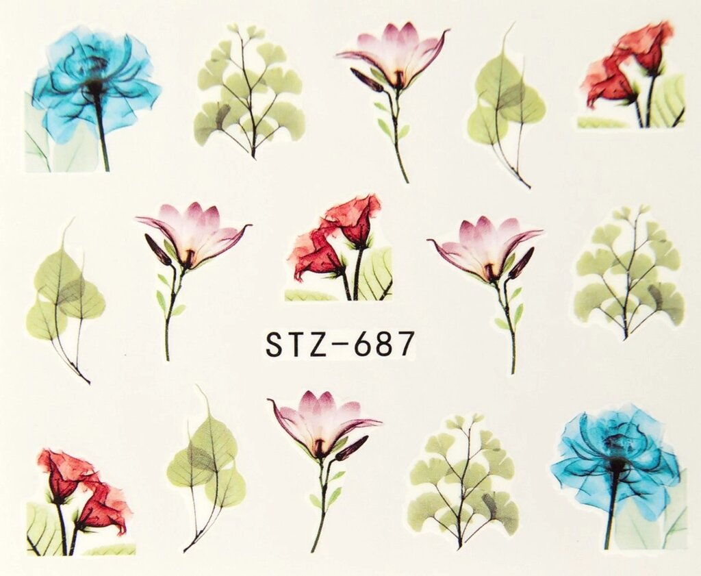 Водная наклейка слайдер-дизайн STZ-687 от компании Интернет-магазин BeautyShops - фото 1
