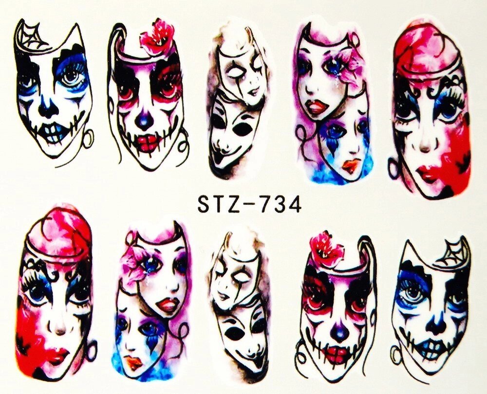 Водная наклейка слайдер-дизайн STZ-734 от компании Интернет-магазин BeautyShops - фото 1