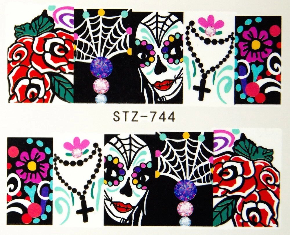 Водная наклейка слайдер-дизайн STZ-744 от компании Интернет-магазин BeautyShops - фото 1