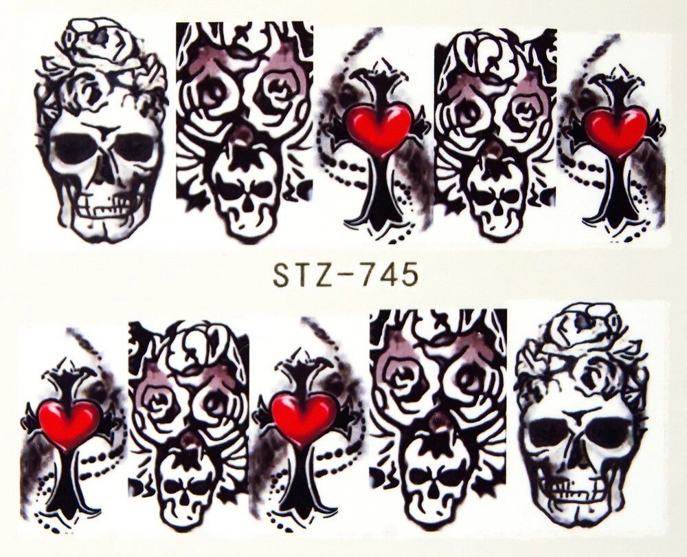 Водная наклейка слайдер-дизайн STZ-745 от компании Интернет-магазин BeautyShops - фото 1