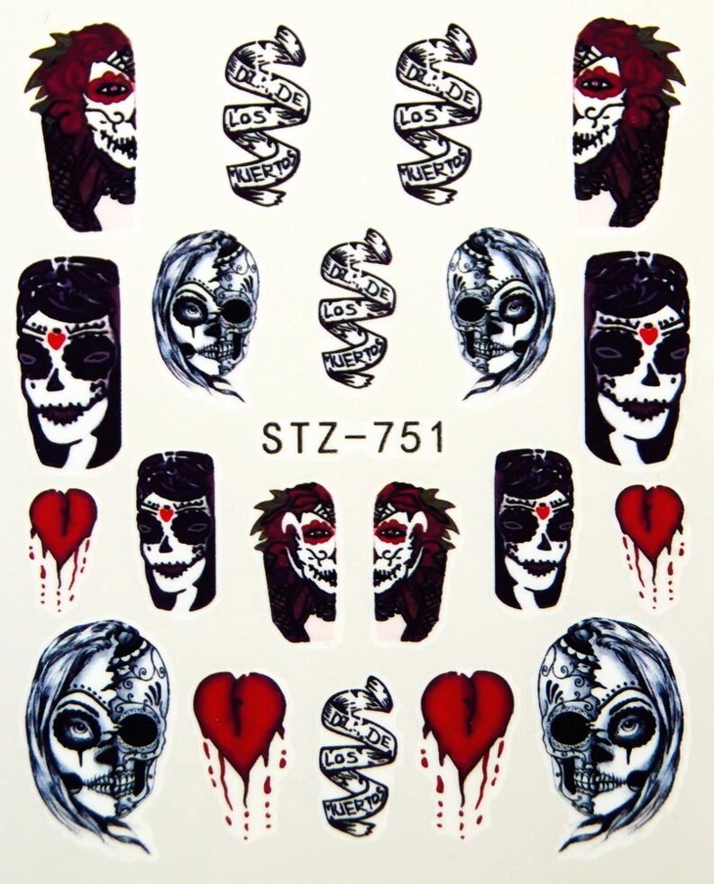 Водная наклейка слайдер-дизайн STZ-751 от компании Интернет-магазин BeautyShops - фото 1