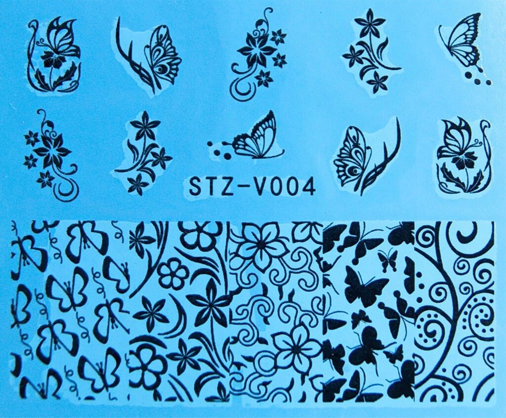 Водная наклейка слайдер-дизайн STZ-V004 от компании Интернет-магазин BeautyShops - фото 1