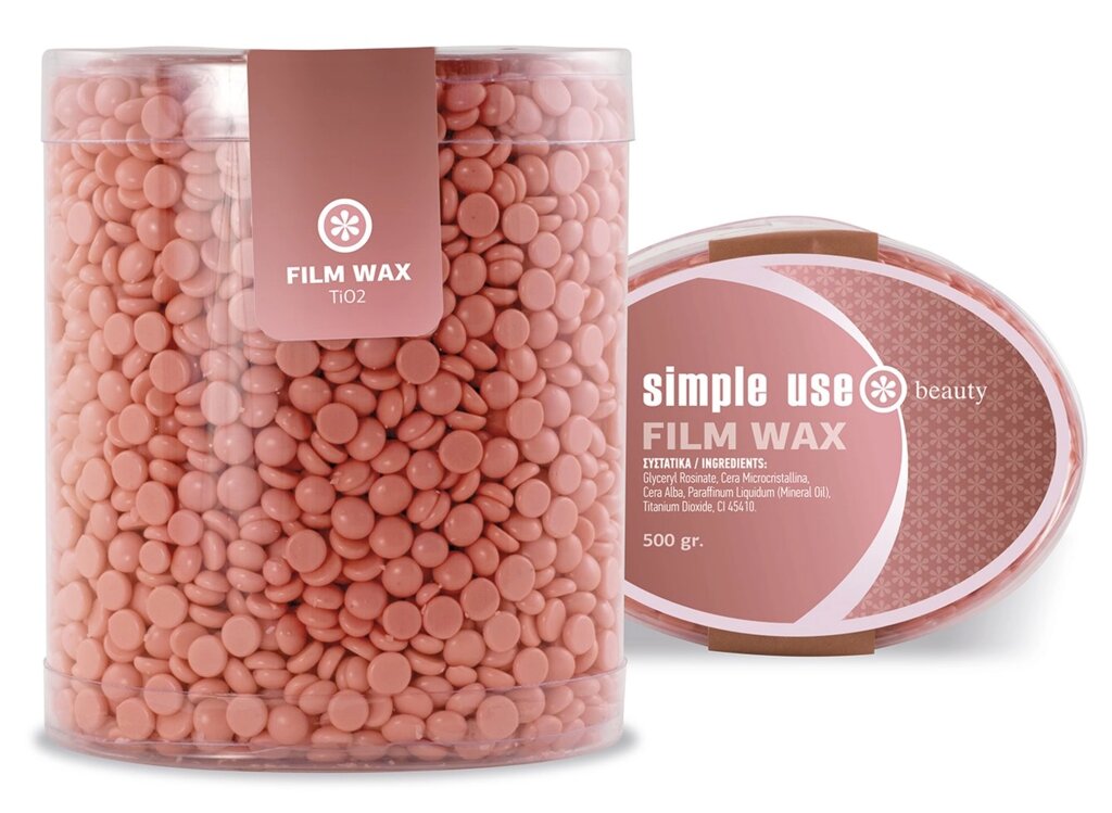 Воск для депиляции пленочный в гранулах Simple Use Beauty Розовый TiO2 100гр в пакетике от компании Интернет-магазин BeautyShops - фото 1