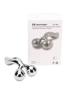 3D массажёр для лифтинга кожи лица, шеи и тела (3D massager) рифленый (ZL-206)