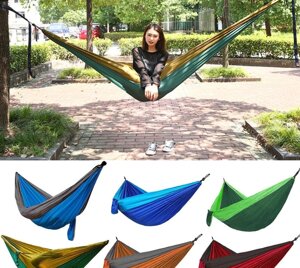 Гамак подвесной двухместный "Hammock Swing" Ультралёгкий и сверхпрочный! Крепления в комплекте) 270х140 см