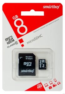 Карта памяти micro SDHC - флешка Smartbuy 8GB Class 10 UHS-I