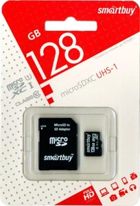 Карта памяти micro SDXC - флешка Smartbuy 128GB Class 10 UHS-1