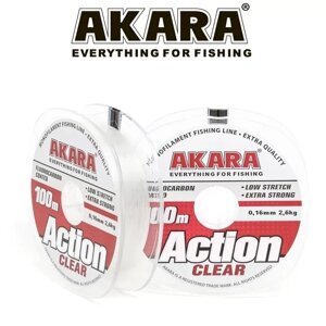 Леска Akara Action Сlear (100М) 0,25 мм