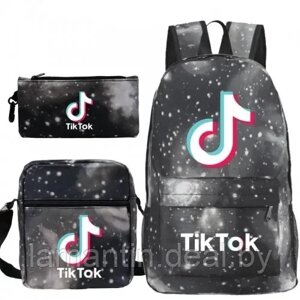 Набор Tik Tok рюкзак + сумка и пенал (рисунок галактика)