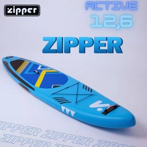 Надувная доска SUP board (сап борд) zipper active 12,6'384см)