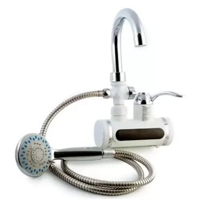 Проточный водонагреватель с душем (боковое подключение) Instant electric heating water faucet & shower