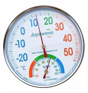 Термометр с гигрометром Anymeters, механический, от -30 (20) до +50