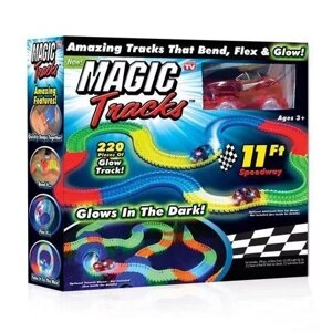 Уценка светящаяся гоночная трасса MAGIC tracks (мэджик трэкс) 220 деталей