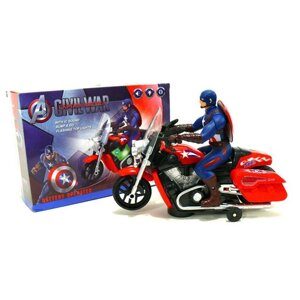Фигурка Мстители Капитан Америка на мотоцикле (свет, звук) 2288B
