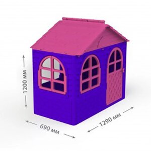 Игровой домик детский пластиковый №1 Doloni (Долони) 129-69-120 см (арт. 025500/12)
