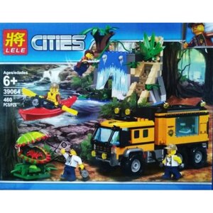 Конструктор Lele Cities 39064 Передвижная лаборатория в джунглях (аналог Lego City 60160) 460 деталей