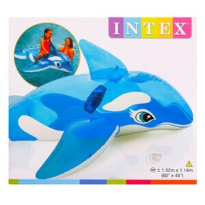 Надувной плотик с ручками Дельфин Intex 58523NP