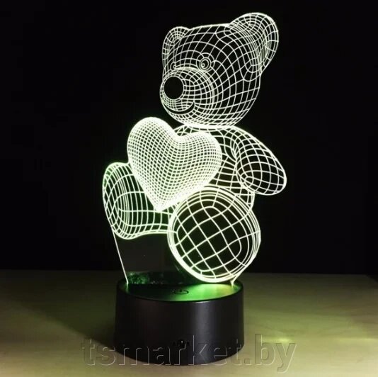 3 D Creative Desk Lamp (Настольная лампа голограмма 3Д, ночник) от компании TSmarket - фото 1