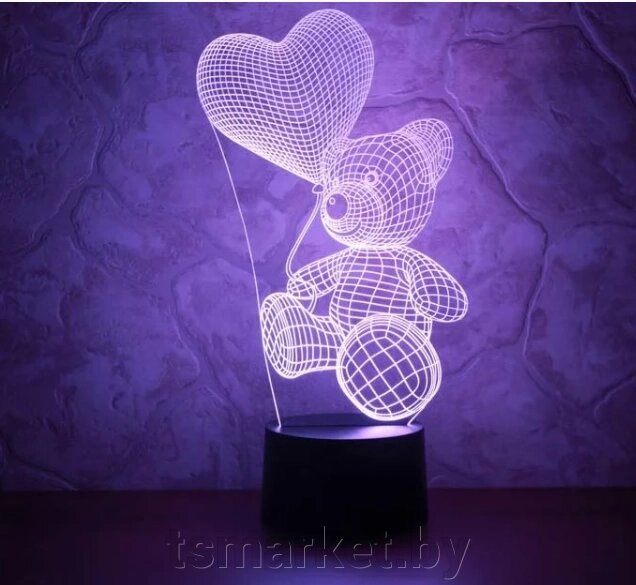 3 D Creative Desk Lamp (Настольная лампа голограмма 3Д) от компании TSmarket - фото 1