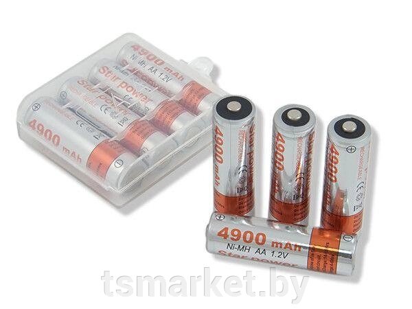 Аккумуляторная батарея (АКБ) STAR POWER 4900MAH NI-MH АА 4шт. от компании TSmarket - фото 1